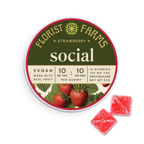Social | Strawberry Gummies | 10pk – Florist Farms