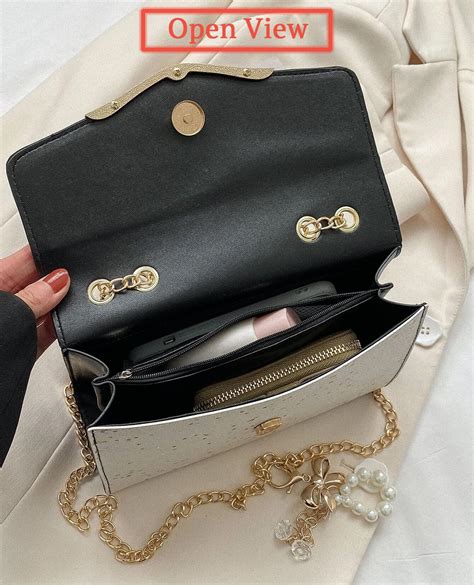 SYGA Women's Crossbody Clutch Sling Bags with Chain with Pearls and Co ...