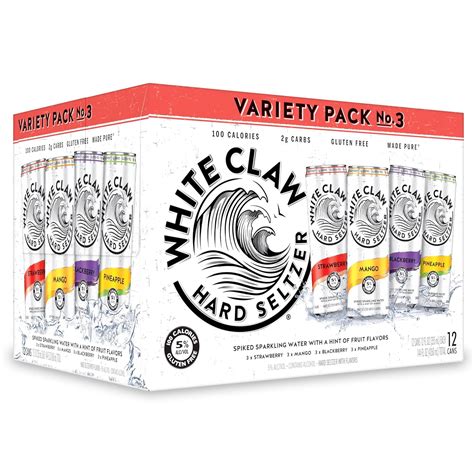 Amazon.com: White Claw Hard Seltzer Variety Pack #3, 12-pk, 12 fl oz