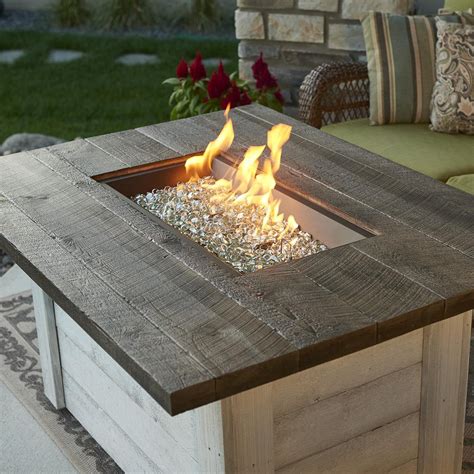 Alcott 48-Inch Rectangular Natural Gas Fire Pit Table - Antique Timber ...