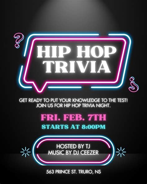 Hip Hop Trivia , 563 Prince St., Truro, NS, Canada, Nova Scotia, 7 ...