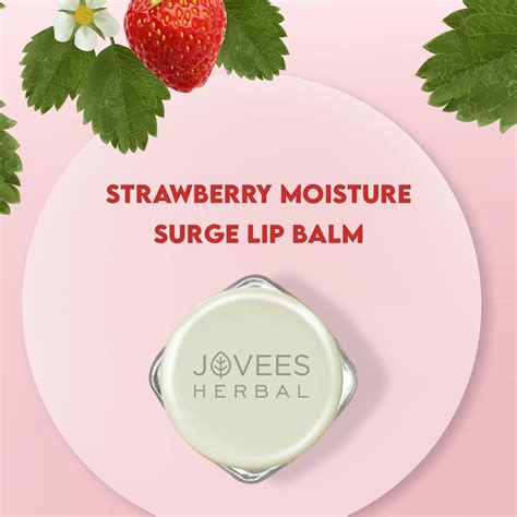 Jovees Strawberry Moisture Surge Lip Balm | Hydrates | Rejuvenates ...