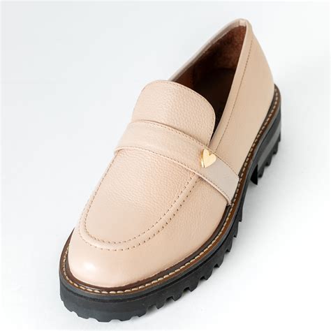 Monique Loafers - Nude | Genuine Leather