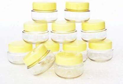 R.P.S Traders Small Containers Plastic Clear Round Storage Boxes with ...