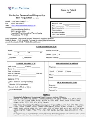 Fillable Online pennmedicine Space for Patient - pennmedicine Fax Email ...