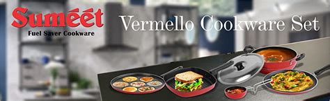 Buy Sumeet 2.6mm Thick Non-Stick Vermello Cookware set (Dosa Tawa – 26 ...