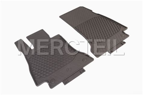 E-Class All Season Espresso Brown Rubber Front Floor Mats Set LHDRHD ...