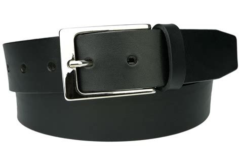 Rivet Classic Mens Black Leather Belt - UK Made