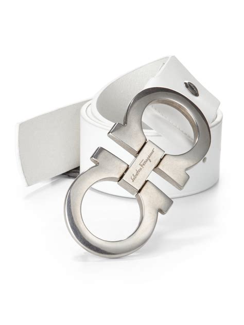 Mens White Designer Belt | Paul Smith