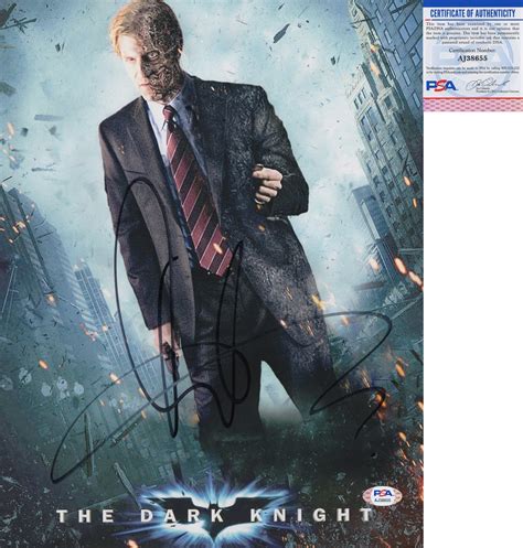 Aaron Eckhart Signed 11x14 Photo PSA/DNA Batman Two Face 2 ...