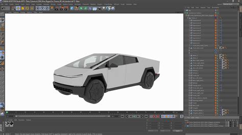 Tesla Cybertruck 2024 Silver Rigged for Cinema 4D 3D model | 3D Molier ...