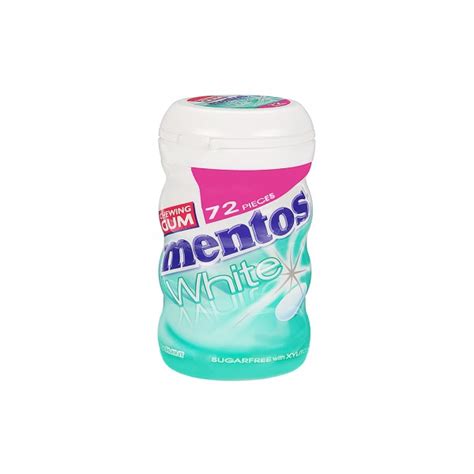 علكة مينتوس بنكهة النعناع الأبيض الخالية من السكر، 72 قطعة Mentos White Spearmint Sugar Free Gums, 72 Pieces