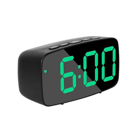 MINKUROW Alarm Clock Digital LED Clock Voice Control Snooze Time ...