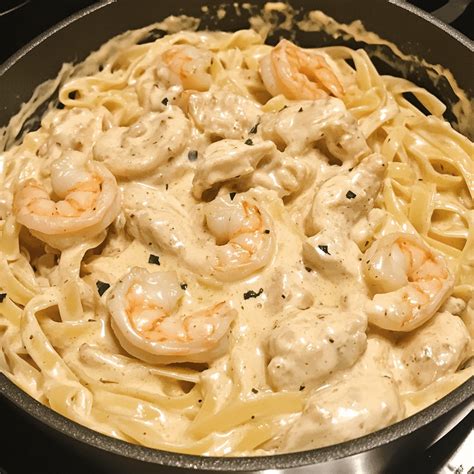Chicken and Shrimp Alfredo Pasta – A Dreamy Dinner Idea
