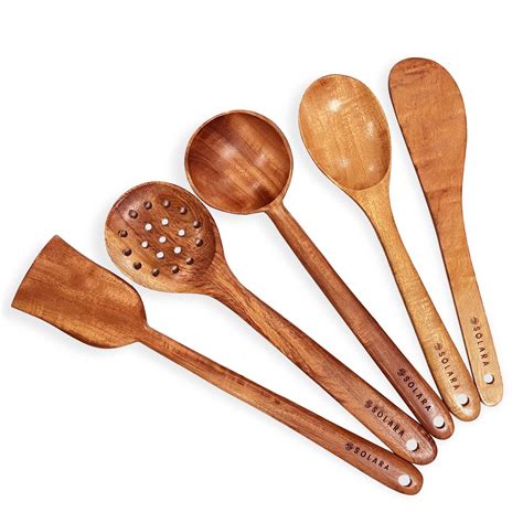 Neem Wood Spatula Set- Pack of 5