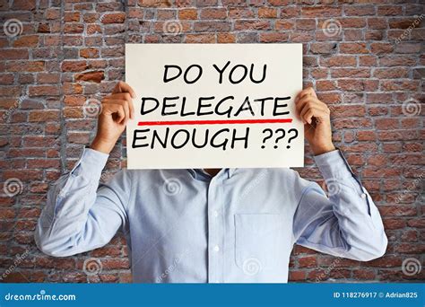 Duties or Responsibilities Delegation Concept with Employee Holding a ...
