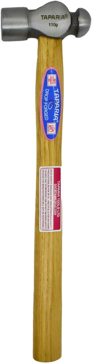 Taparia WH 500 B Steel (500g) Ball Pein Hammer with Handle (Brown and ...