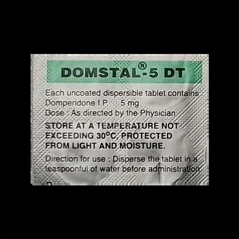 DOMSTAL DT 5MG TABLET 15'S Price, Uses, Side Effects & Substitutes ...