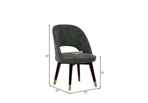 Buy Luna Carved Back Dining Chair - Set Of 2 (Velvet, Stone Grey ...