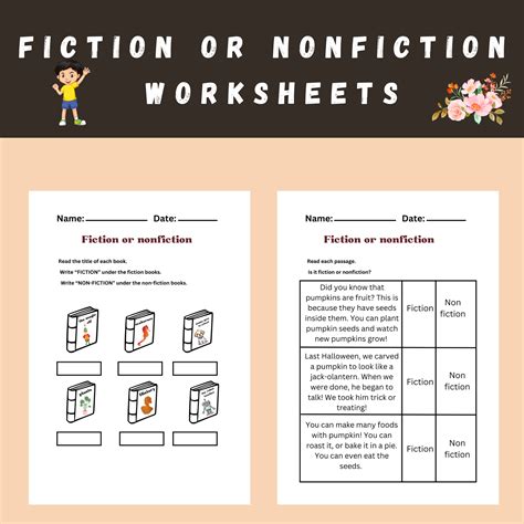 Fiction or Nonfiction? - A Book title or each passage Genre Sort ...