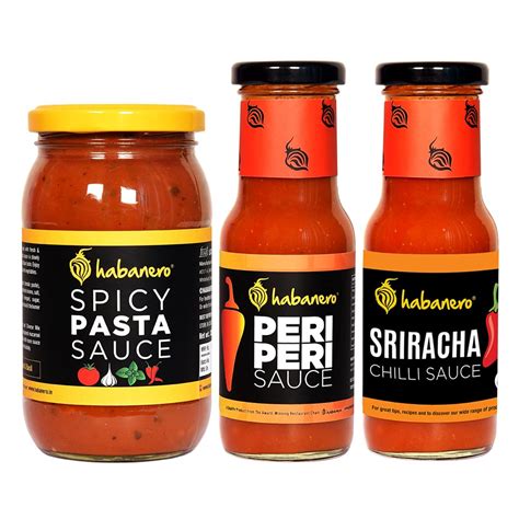 Habanero Peri Peri, Sriracha Chilli and Spicy Pasta Sauce l 770G ...