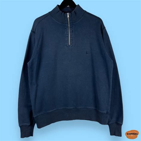 Musto Mens 1/4 Zip Jumper XL Navy Pullover Sweater... - Depop