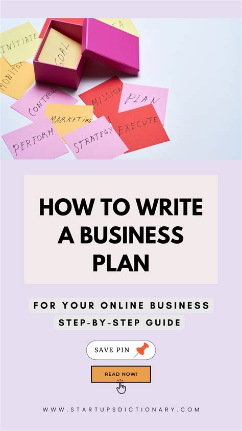 How to Write a Business Plan Step by Step | Starting an Online Business - Startup's Dictionary