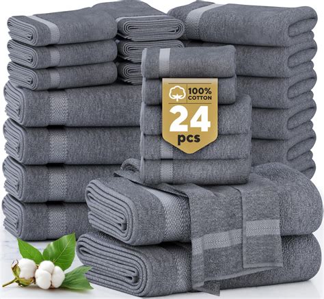 Amazon.com: LANE LINEN Luxury Bath Towels Set - 12 Piece Set, 100% ...