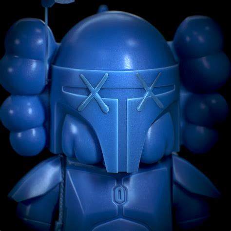 OBJ file kaws boba fett Bearbrick mashup supreme 🎨・Design to download ...