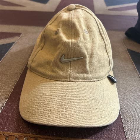 Tiger woods cap beige cap, curved brim, golf... | Depop