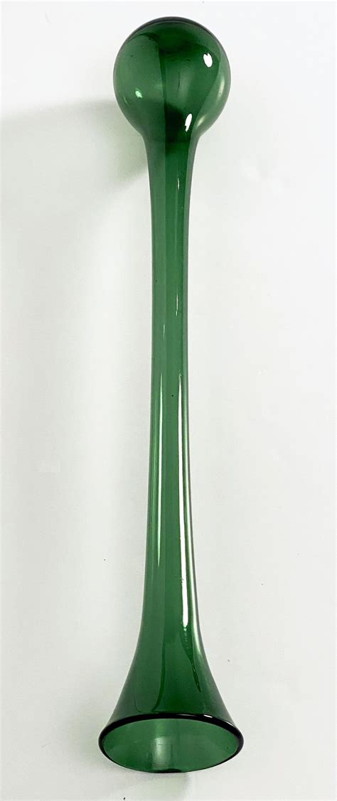 English Traditional "Yard of Ale" Drinking Vessel of Green Glass at 1stDibs | vintage yard of ...