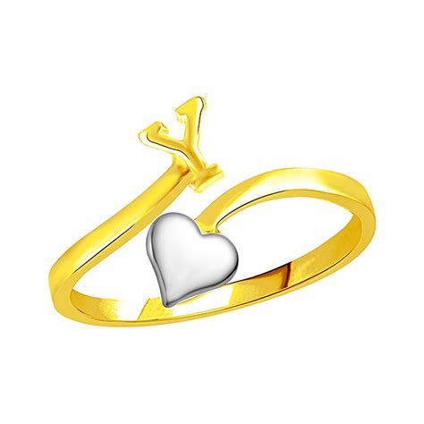 Vidhi Jewels Gold Plated Alphabet Initial Y with Heart Alloy & Brass ...