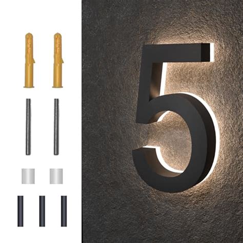 Image result for Backlit House Numbers LED