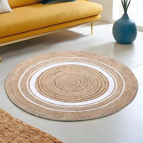 Kuber Industries Hand Woven Braided Carpet Rugs|Round Traditional ...