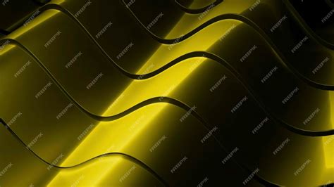 Premium Photo | Wavy metal lines move in background design bands with ...