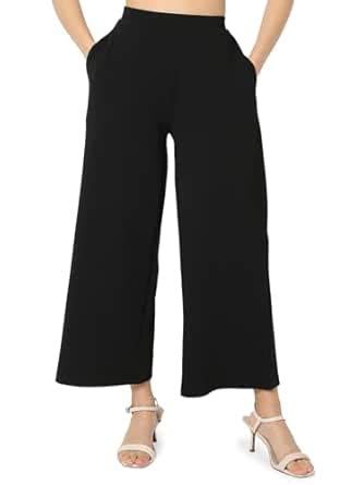 Buy Smarty Pants Women's Cotton Rib Black Color Pleated Trouser.(SMPT ...