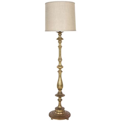 Vintage Turned Brass Tall Floor Lamp at 1stDibs | tall brass floor lamp ...