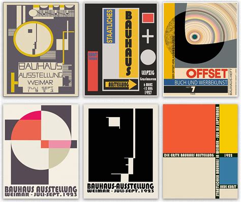 Buy Bauhaus Aesthetic Room Décor - Abstract Wall Art Bauhaus Exhibition ...