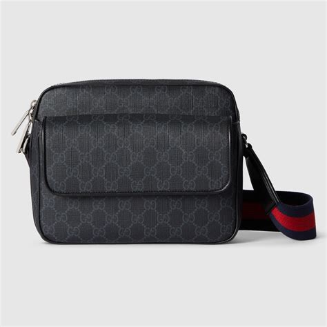 GG Black small crossbody bag in black GG Supreme canvas | GUCCI® MX