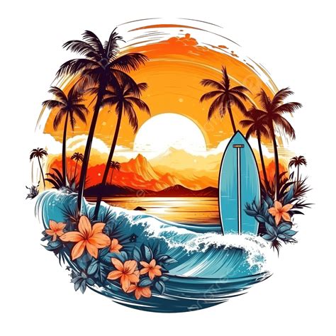 Clipart Baracca Da Surf Surfboard Surfing Party Beach, Festa Tropical