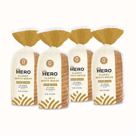Amazon.com : Hero Classic White Bread — Delicious Bread with 0g Net ...