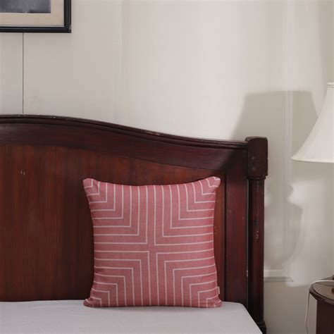 Buy Adore Made With Egyptian Cotton Check And Stripes Cushion Cover ...