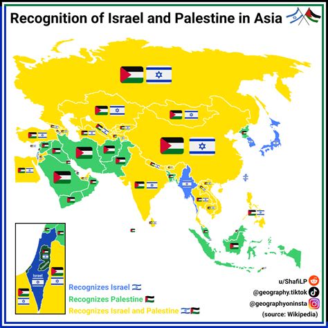 Recognition of Israel and Palestine in Asia.... - Maps on the Web