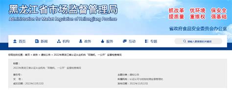 2022年黑龙江省认证从业机构“双随机、一公开”监督检查情况-中国质量新闻网