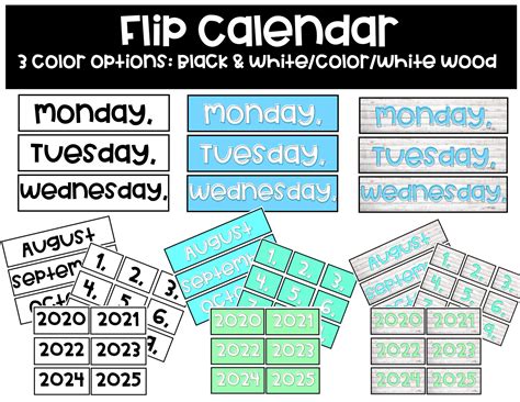 Flip Calendar Rod - Educational Printable Activities