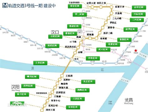 武汉地铁3号线线路图及站点名称（完整版）- 武汉本地宝