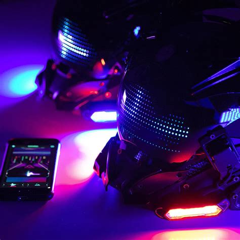 Fudaole Cyberpunk Gothic Mask Helmet For Adult,LED Bluetooth India | Ubuy