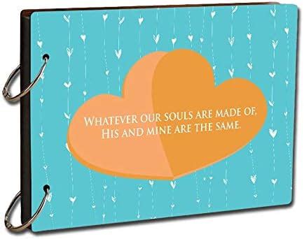 PAPER PLANE DESIGN Wood Scrapbook Photo Book ( (22 x 16 x 4 cm ...