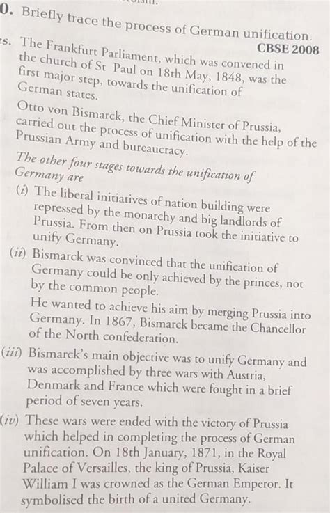 Explain the unification of Germany in 5 points.. - Brainly.in