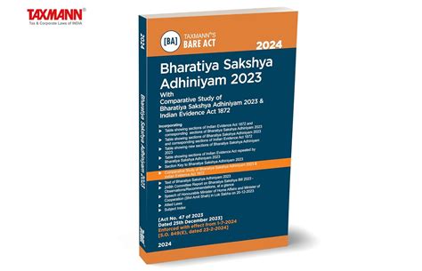 Buy Taxmann's Bharatiya Sakshya Adhiniyam (BSA) 2023 – Comprehensive ...